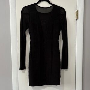 Elegant Black Long Sleeve Dress